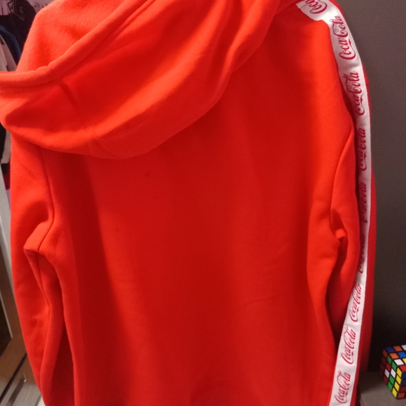 Mens Coca Cola Hooded Sweater L - Picture 2 of 3